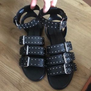 Leather Flat Sandals
